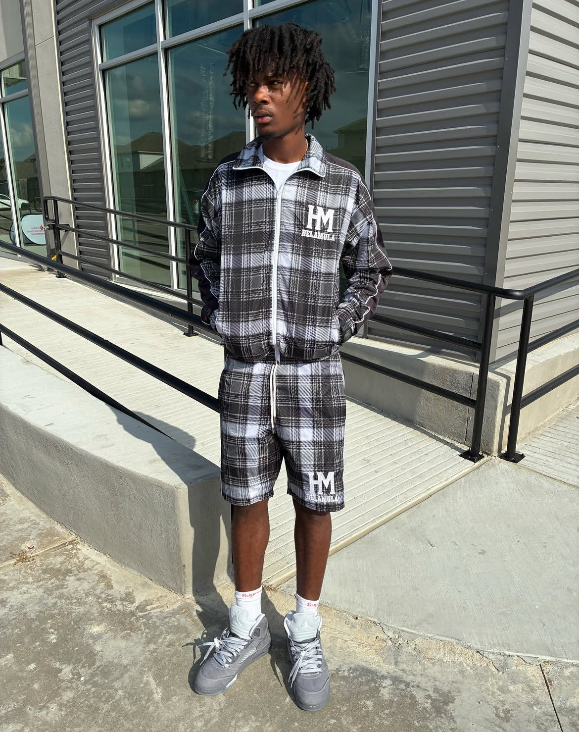 “Asphalt” Plaid Set
