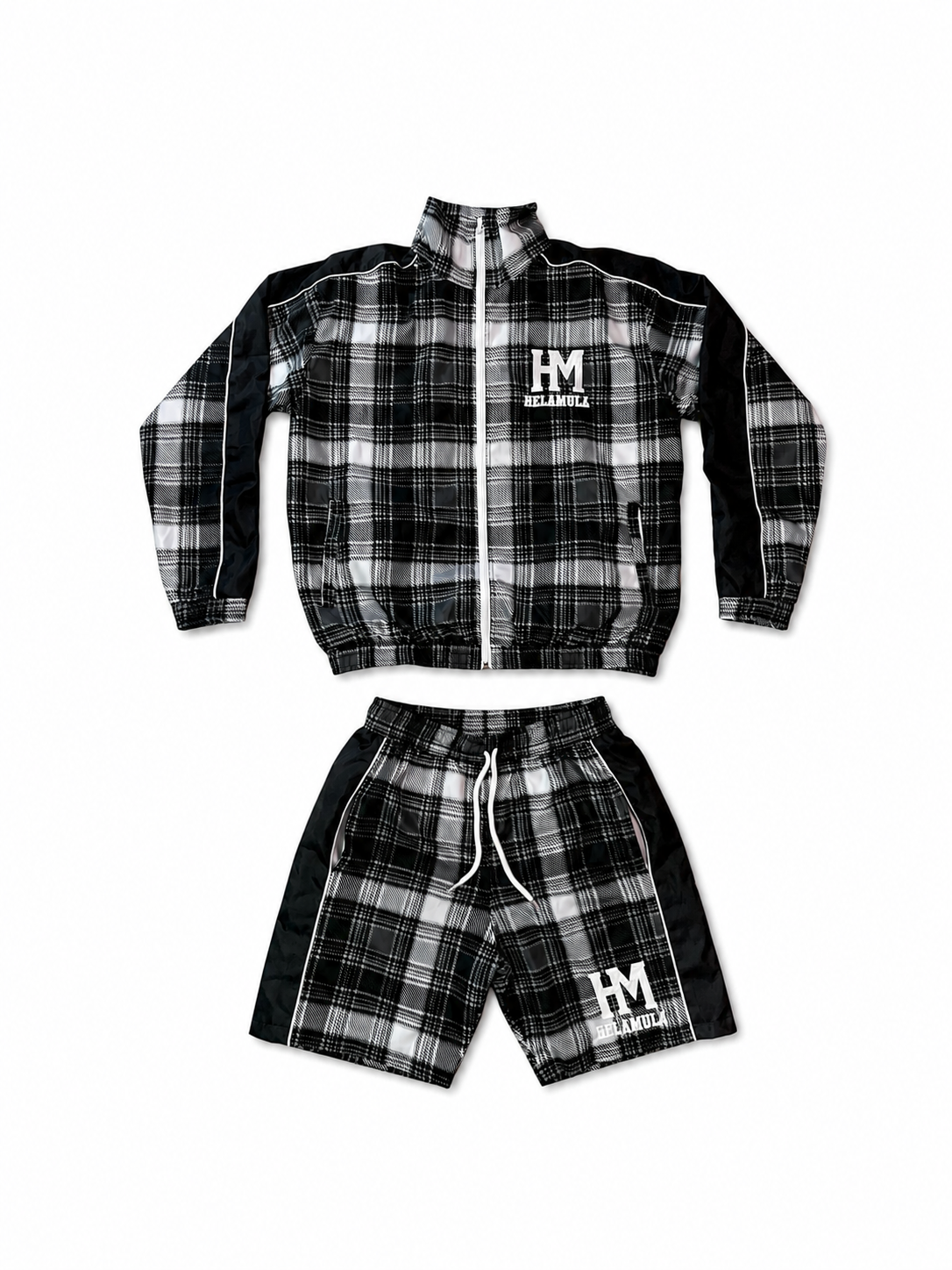“Asphalt” Plaid Set